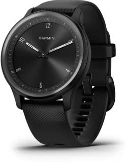 Garmin vívomove Sport, reloj inteligente híbrido con funciones de salud y fitness, pantalla táctil oculta y hasta 5 días de duración de la batería, negro (renovado)