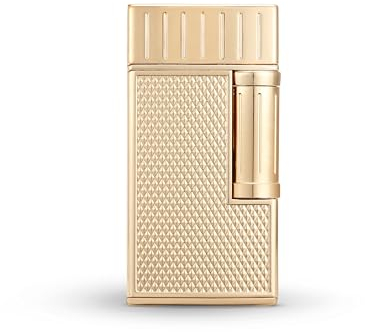 Colibri – Julius Zigarrenfeuerzeug mit Doppelflamme Gold – Feuerzeug für Zigarren & Zigaretten – windbeständiger Zigarrenanzünder inkl. Geschenkbox – nachfüllbar mit Butan (ohne Gas verkauft)