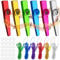 Bohoray 6 Stück Kazoo Instrument, Kazoos Set mit 24 Kazoo Membran und 6 Lanyards, Kasu Musikinstrumente in 7 Farben, Kazoo für Ukulele-Instrumente, Gitarre, Violine, Klaviertastatur