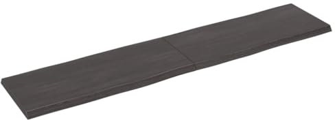 TJROO Tischplatte Dunkelgrau 180x40x4 cm Massives Eichenholz Esstischplatte Möbelplatten Deckplatte Esstiach Holzplatten Schreibtischplatten Massivholzplatte Tischplatten Tabletop