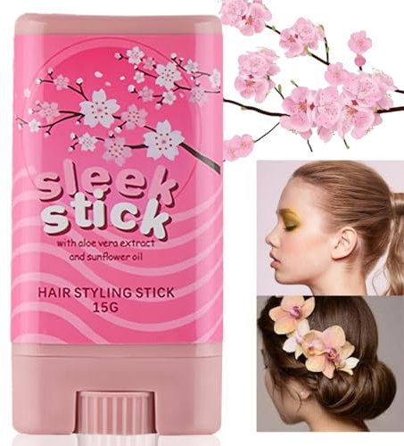 Hair Finishing Stick,Hair Wax Stick,Long Lasting Styling Wax Stick Hair,Hair Styling Gel for Women,Non-Greasy Styling Hair Wax Stick for Flyaways,Hair Styling Wax for Women,Sleek Hair Products