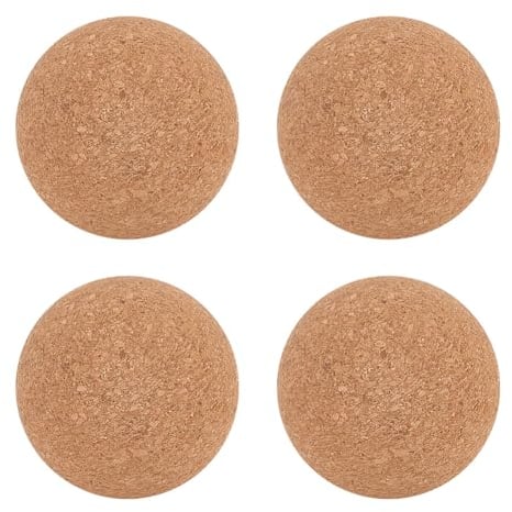 OLYCRAFT 4pcs 61.5mm Wooden Ball Stopper Wine Cork Ball Wooden Cork Ball Stopper Burlywood Decanter Stopper Replacement Ball Wooden Glass Bottle Cap Balls for Wine Bottle Accessories