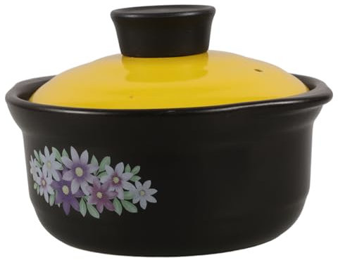 MAGICLULU Olla De Barro Tradicional Para Guisar Cazuela De Barro Sin Revestimiento Resistente A Altas Temperaturas Fácil De Limpiar Para Reuniones Familiares