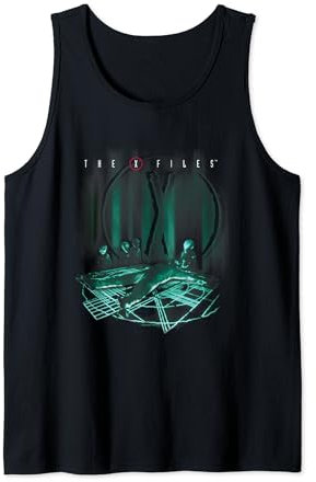 X-Files Alien Human Experiment Test Neon Big Chest Poster Tank Top