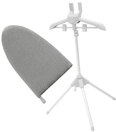 Alipis 1 Juego Percha Percha Soporte para Planchar y Colgar Ropa Planchar Ropa a Vapor De Pie Perchas para Planchar Percha para Ropa Vapor Perchero De Pie Grey Algodón Elástico