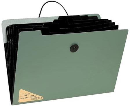 Nybhyjka Fächermappe A4, Erweiterbare Aktenordner Mit 13 Fächer, Dokumentenmappe A4, Erweiterbarer Datei-Organizer Mappen Ordnersystem Document Folder Mit Druckknopf, Mappe Mit Fächern Für Dokumente