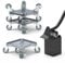 Heavy Duty Furniture Movers Set, Furniture Lifter & 4 Carbon Steel Plate Dolly with 5 Rubber Universal Wheels, Appliance Rollers for Moving Refrigerator, Sofa, etc. Max Up for 1500KG(3300LBS)