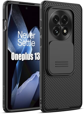 Nillkin für OnePlus 13 Hülle mit Kameraschutz,Dünn rutschfest Handyhülle, [TPU+CP][Anti-Fingerabdruck&Kratzfest&Stoßfeste],Schwarz