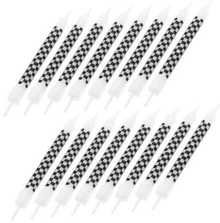 Toyvian 36st Schwarz-weiß Karierte Kerze Auto-geburtstagsdekorationen Für Jungen Kuchenkerzen Alles Zum Geburtstag Kerzen Geburtstagskerzen Für Kuchen Dekorative Kerzen Wachs