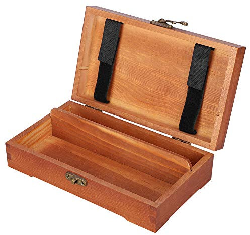 Holz Werkzeugkasten für Kunst & Handwerk - Schreibwaren-Set mit Skizzen-Bleistiftfunktion und Speicherplatz für Kunsterzeugnisse