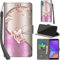 Handyhülle für Samsung Galaxy A7 2018 Hüllen Premium Leder Case Klappbar Wallet Magnet Kartenfach Standfunktion Schutzhülle kompatibel mit Samsung A7 2018 Cover,Rose