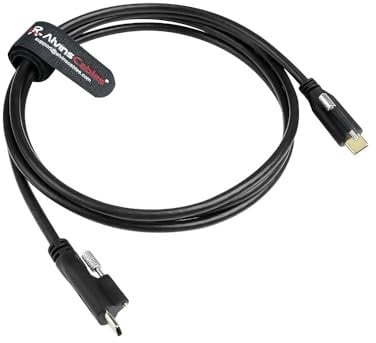 Alvin's Cables Câble d'alimentation USB-C Blinging vers USB-C pour moniteur Pyxis Blackmagic,Ursa Cine EVF,Câble de transfert de données de type C 3.1 10 Gbps Pyxis Blackmagic 6K,Ursa Cine 12K|11,8