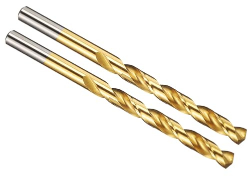 PATIKIL 6.8mm Drill Bit M2 High-Speed Steel 135° TiN Coated 2Pcs | Jobber Straight Shank for Stainless Steel Hard Metal