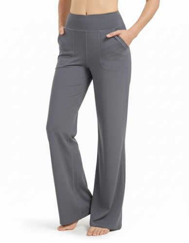 Zylioo Wide Leg Leggings Extra Lang Yogahose Damen Lang Flared Leggings | Tall Schlaghose Bootcut Yogapants Fitnesshose Bootleg Jazzpants Blickdicht Gym Alltag Sport