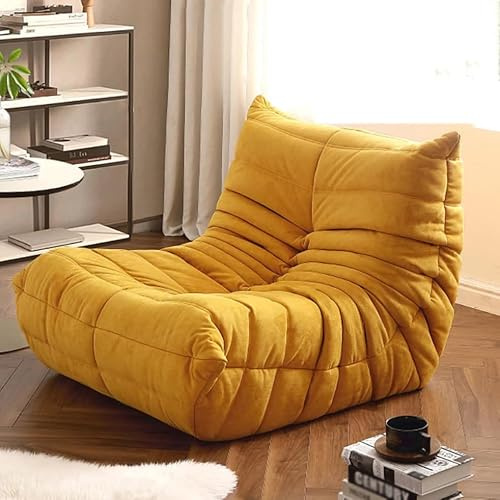 WHOOLEFUN Togo Loungesessel, Togo Fireplace Chair, Corner Bean Bags, Foam Lounge Chair Sofa with Ergonomic Design, for Living Room, Bedroom, Dorm, Salon, Office
