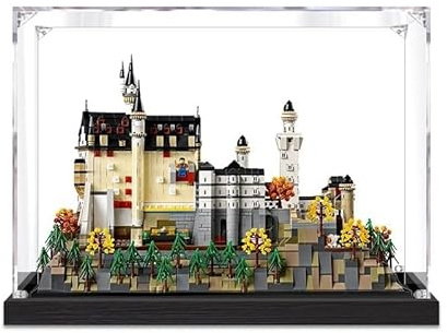 Acryl Vitrine Kompatibel Mit Architecture Schloss Neuschwanstein, Schaukasten Showcase Staubdichte Display Case für 21063 - Nicht Enthalten Modellbausatz