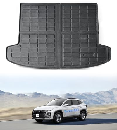 LANGBEAN TPE Alfombras Maletero Hyunda-i Tucson NX4 Hybrid PHEV 2021-2025 | Alfombrillas Maletero Originales, Protector Maletero Antideslizantes e Impermeables, Funda Maletero con Bordes Elevados