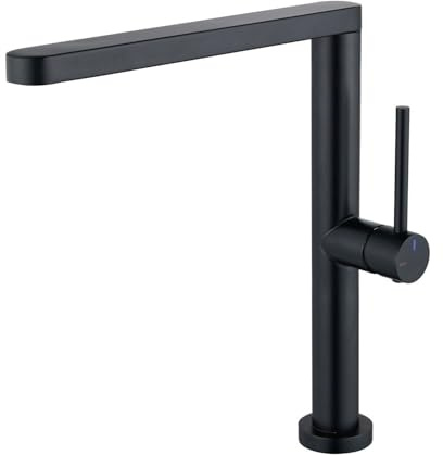 Edouard Rousseau - Mitigeur de Cuisine KEDRAL - Bec Haut Orientable - Installation Standard (Noir)