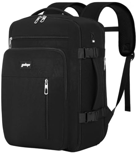 YOKGO Easyjet Handgepäck 45x36x20,Handgepäck Rucksack Flugzeug Klein Reiserucksack 30L Reisetasche mit 15,6 Laptopfach Carry On Luggage Travel Backpack Cabin Bag für Herren Damen, Schwarz