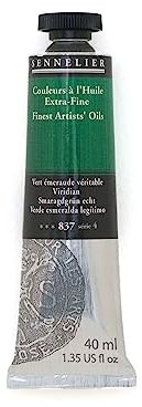 Sennelier Artists' Extra Fine Oil, 40ml Tube, Series 4, Viridian, (10-130411-837)