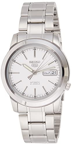 Seiko Herren Analog Automatik Uhr mit Edelstahl Armband SNKE49K1