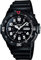 Casio Herren Quartz Armbanduhr, 43.00mm GehäusegröÃŸe mit schwarz analog Zifferblatt und schwarz Rubber Strap Armband MRW-200H-1BVES