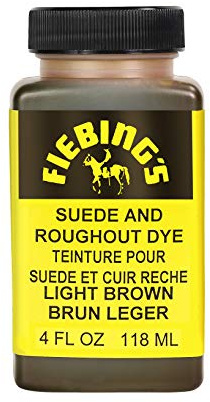 Tinte de gamuza y desbaste Fiebings para todos los artículos de cuero todos los colores 4 oz, Marrón claro