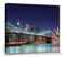 1art1 New York Poster Panorama Der Brooklyn Bridge Bei Nacht Bilder Leinwand-Bild Auf Keilrahmen | XXL-Wandbild Poster Kunstdruck Als Leinwandbild 50x40 cm