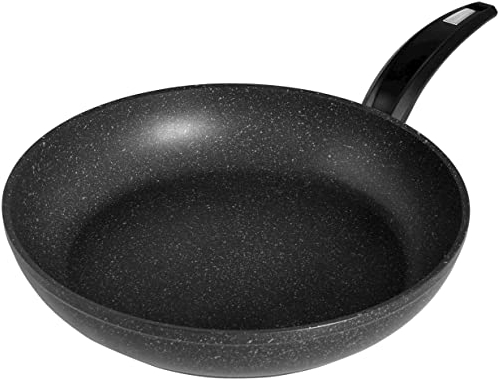 Moneta Hercules Padella Antiaderente Stone, Alluminio Rivestito, Nero, 22 cm