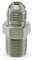 Flextron FTGF-38M38 Gasanschluss-Adapter mit 3/8 Zoll Außendurchmesser Flare Gewinde x 3/8 Zoll MIP (gekapselt 1/4) Edelstahl, unbeschichtet, für Log & Space Gasverbinder