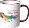 WANDKINGS® Tasse, Schriftzug Good Morning New York! mit Skyline - Bordeaux