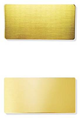 JSSC Neugart GmbH Graviertes poliertes Messingschild ★ Türschild ★ Namensschild ★ Klingelschild ★ Briefkastenschild (ungebohrt, 80x40)