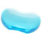 TUKA Extra Große Handballenauflage Crystals Gel, 13 cm x 8 cm Fleckenresistente Transparente Weiche Silikon Gel Handgelenkauflage Flex Auflage, Ergonomische & Hygienisch, Blau, TKC5111 blue