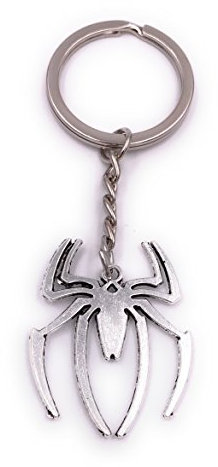 H-Customs Spinne mit Langen Beinen Spider Schlüsselanhänger Anhänger Silber aus Metall