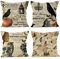 Neusky 4er Set Dekorativ Kissenbezug Kissenhülle Halloween Muster 45 x 45cm Sofa Büro Dekor Kissenhülle aus Baumwoll und Leinen (Skelett-Halloween)