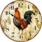 VIKMARI wanduhr Silent-Non Ticking - Running Horse Pattern küche wanduhr qualität Quarz-Batterie betrieben runde wanduhr 14 inch Rustic Rooster