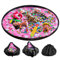 LandJoy Kinder Aufräumsack,Baby Spielzeug Aufbewahrung Spielmatte mit Tragegriff Spieldecke Speicher Tasche Kinderspielzeug Aufbewahrungsbeutel（150cm Pink）