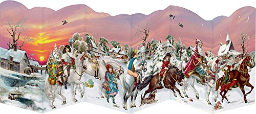 Alison Gardiner Coppenrath Adventskalender mit Weihnachtsmann und Pferden