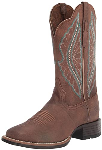 Ariat Round Up Rio Western - Stivali da donna, Tack Room Marrone, 37.5 EU