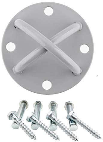 YOFASEN 4-Loch-Deckenhaken Komponenten Mit Schwerem Hakensatz, Mit Expansionsschrauben, Geeignet Für Das Training Mit Boxboxen Aus Der Luft,Silber
