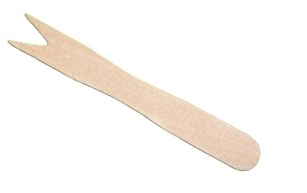 GREENBOX Pommesgabeln Holz Pommes Besteck Bio-Gabel kompostierbar aus Hartholz natur I Pommespieker Holz-Gabeln Pommes Currywurst Party-Spieße Holz-Picker Gabeln I 1000x Pommes-Frites-Gabeln 8,5 cm