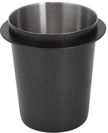 Tiiyee Kaffee Siebträger Dosierbecher, Messbecher Edelstahl Kaffeeverteiler Pulver Feederteil Kaffeepulver Messbecher Espressomaschine Tamper Empfangstasse Espresso Dosierbecher 58mm Espresso Zubehör