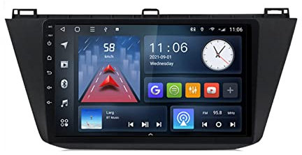 9 Pulgadas Car Radio para Volkswagen Tiguan 2016-2020 Android 10 2 DIN Audio Video Player FM/RDS Radio GPS Navegación Respaldo Car Stereo Multimedia Player Bluetooth Radio de Coche