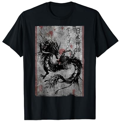 T-shirt Dragon Culture Japonaise Chinois Mythologie Asiatique Animal T-Shirt