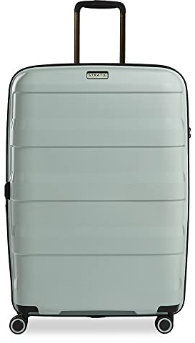 Stratic Straw + Hartschalen-Koffer Trolley Koffer groß Reisekoffer, nachhaltig, 4 Rollen, erweiterbar, TSA-Schloss (Größe L, Mint grün)