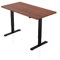 - AGIL - Elektrisch Höhenverstellbarer Schreibtisch - Schwarzes Gestell mit Einzelmotor & Walnuss Tischplatte - 140 x 70 cm -stufenlos verstellbar - Ergonomischer Sitz-steh-Schreibtisch