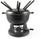 Swissmar F66542 Luzern 10-teiliges Gusseisen-Fondue-Set - Mattschwarz, 2L Topf mit 6 Gabeln, Brenner, vielseitig für Käse, Schokolade, Öl & Brühe, ideales unterhaltsames Geschenk, leicht zu reinigende