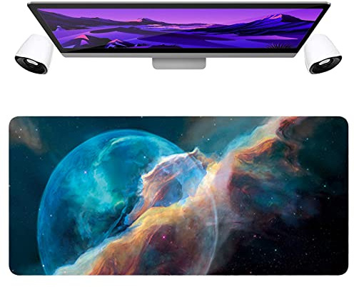 Wehilion XXL Gaming Großes Mauspad 900x400x3 mm, Schreibtischunterlage mit Genähten Rändern, HD-Anime Kreatives Cartoon Mauspad für Office & Zuhause