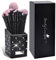 Beauty Concepts Lot de 18 pinceaux de maquillage professionnels haut de gamme à poils doux et denses (noir avec diamants)