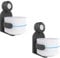 ZahoTse For Google nest WiFi 2 AC2200 Holder Wall Mount Stand Accessory with Integrated Cable Management No Screws Required Speaker Accessories Rack (Black, JGL01) 2 Pieces